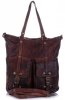 Bőr táska shopper bag Vittoria Gotti barna V3650